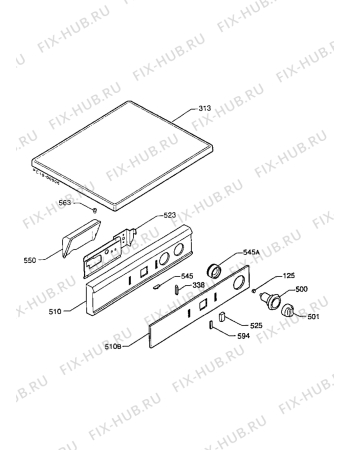 Взрыв-схема комплектующей Zanussi Z300CDP - Схема узла Command panel 037